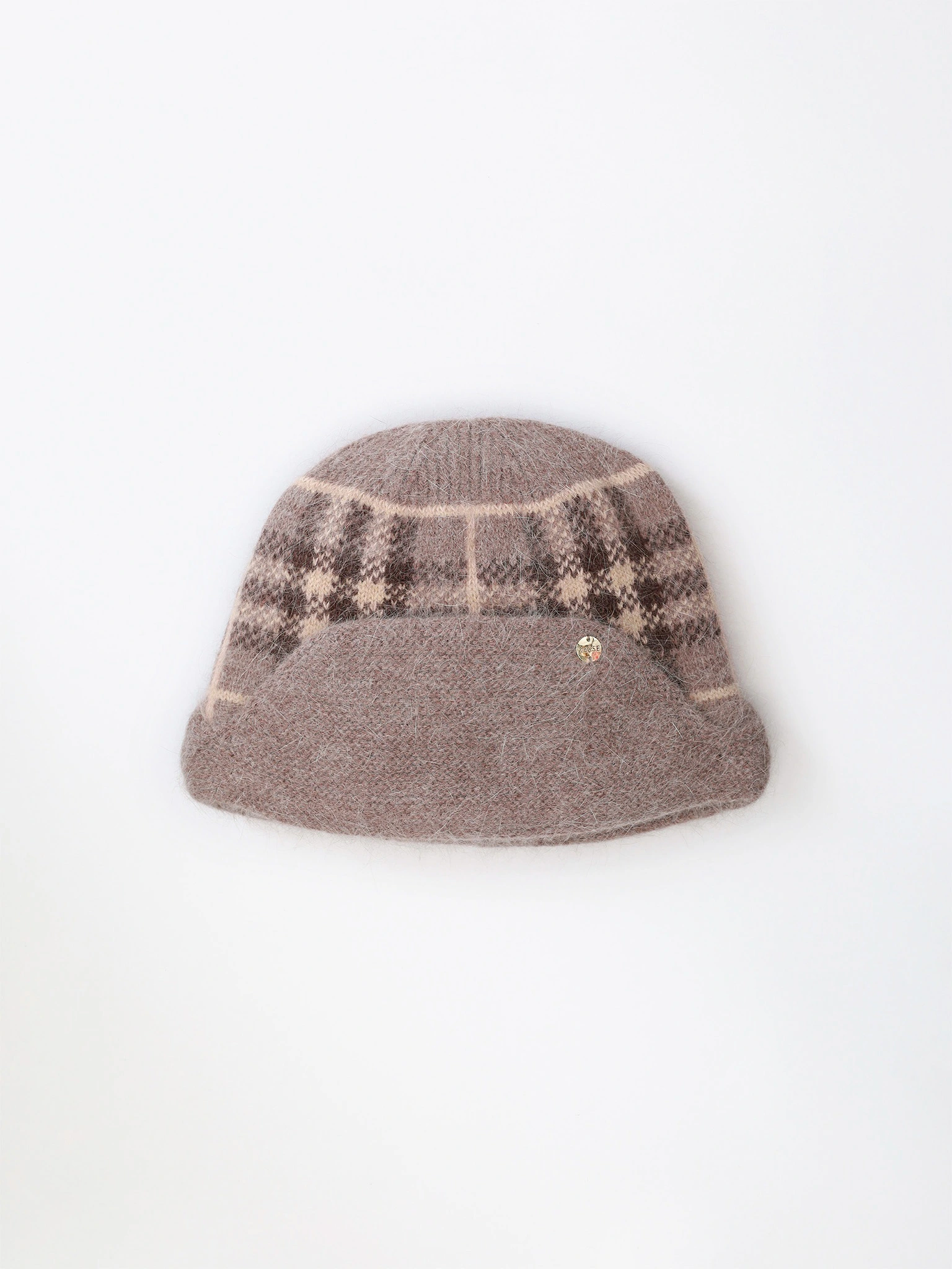 Шапка-ушанка из ангоры и нейлона с отворотом в ассортименте